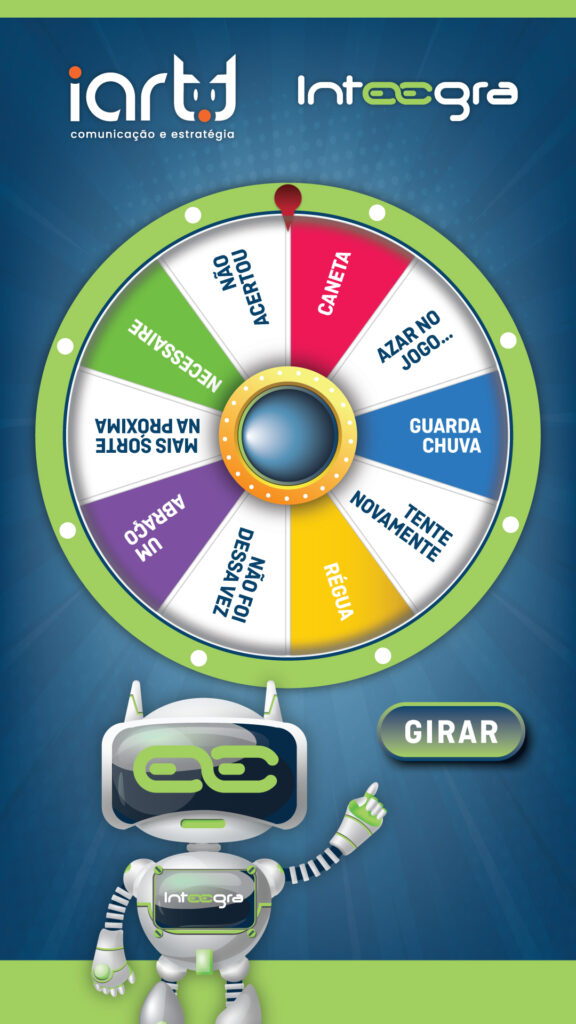 Arte criada para uma tela interativa para os participantes do evento